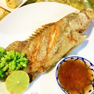 ☆★魚の丸揚げ♪梅酢かけ★☆